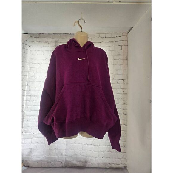 Nike Womens Size Large Purple Hooded Pullover Sweatshirt - Picture 1 of 5